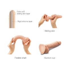   Strap-on-me S - Dvojitý vrstvový dildo s přísavkou (přírodní)
