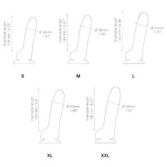   Strap-on-me M - dvouvrstvé dildo s přísavkou (přírodní)