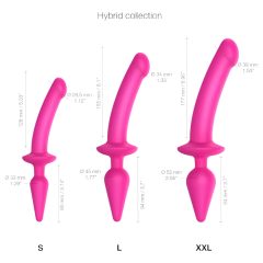   / Strap-on-me Switch Semi-Realistic L - 2v1 silikonové dildo (růžové)