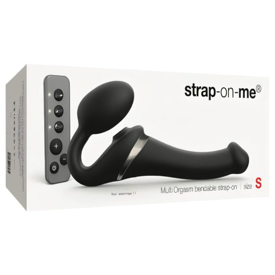 Strap-on-me S - připínací, vzduchový vibrátor - (černý)
