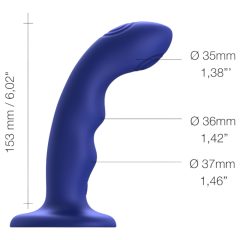   Strap-on-me M - vodotěsný pulzující G-bod vibrátor (modrý)