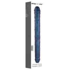 Strap-on-me - duální dildo (metalická modrá)