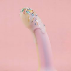   Dildolls Fantasia - přísavkový silikonový dildo (pruhovaný)