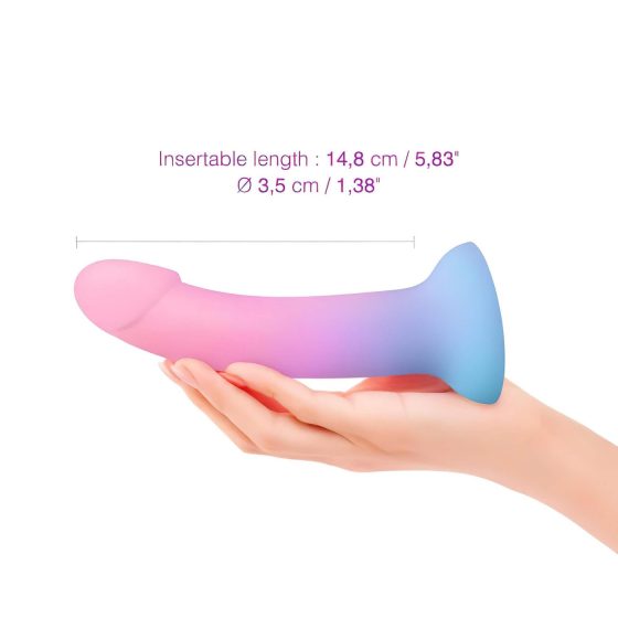Dildolls Utopia - barevné silikonové dildo s přísavkou