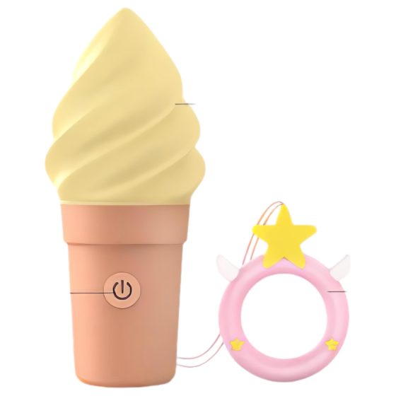 Love to Love Cand Ice - akumulátorový klitorální vibrátor (vanilka)