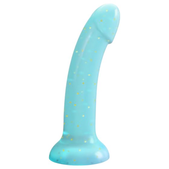 Dildolls Nightfall - přísavný, hvězdný dildo (tyrkysový)