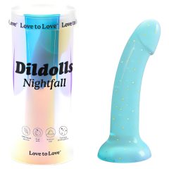   Dildolls Nightfall - přísavný, hvězdný dildo (tyrkysový)