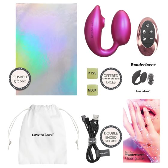 Wonderlover - dráždidlo G-bodu a klitorisu (metalická růžová)