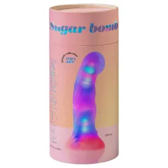   Love to Love Sugar Bomb - svítící silikonové dildo s LED (růžovo-žluté) - 16,9 cm