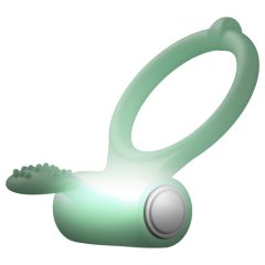  Dorcel - Fosforeskující vibrační erekční kroužek (bílý)