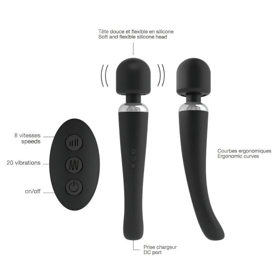 Dorcel Megawand - akumulátorový masážní vibrátor (černý)