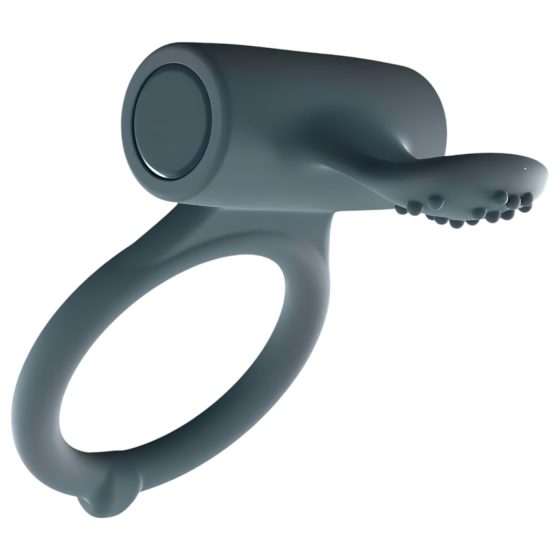 Dorcel Power Clit Plus - nabíjecí vibrační penisový kroužek (černý)