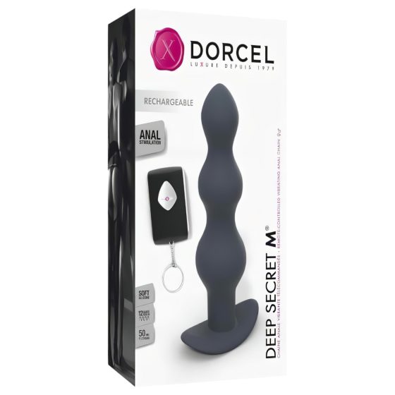 / Dorcel Deep Secret M - dobíjecí, rádiově řízený anální vibrátor (černý)
