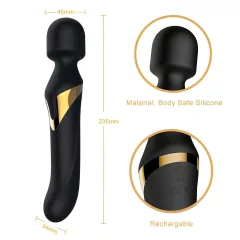   Dorcel - vibrátor a masážní hlavice 2v1 - duální stimulace - černý