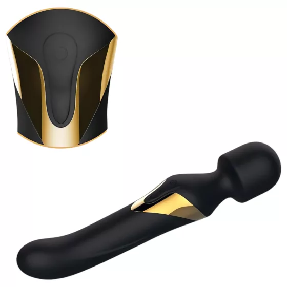 Dorcel - vibrátor a masážní hlavice 2v1 - duální stimulace - černý