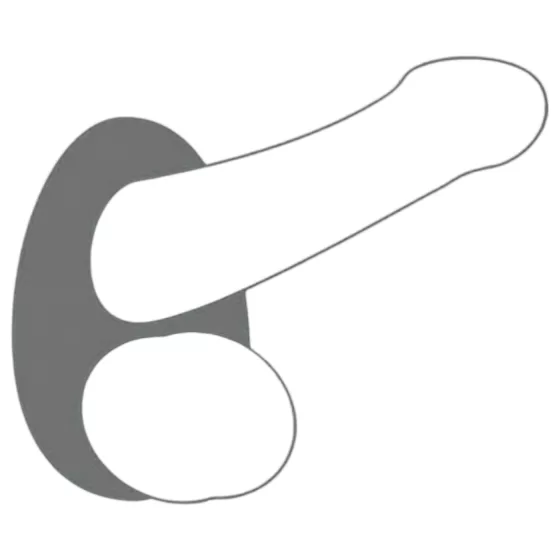 Dorcel - erekční kroužek - tekutě měkký kapkovitý tvar - silikon šedý