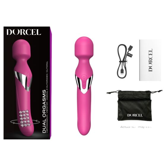 Dorcel Dual Orgasms - akumulátorový 2v1 masážní vibrátor (růžový)