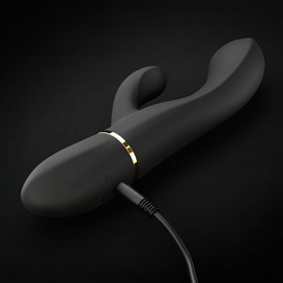 Dorcel Glam Rabbit - akumulátorový vibrátor s klitoriálním ramenem (černý)