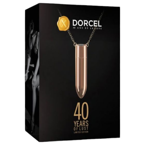/ Dorcel - dobíjecí, vodotěsný náhrdelníkový vibrátor (růžové zlato)