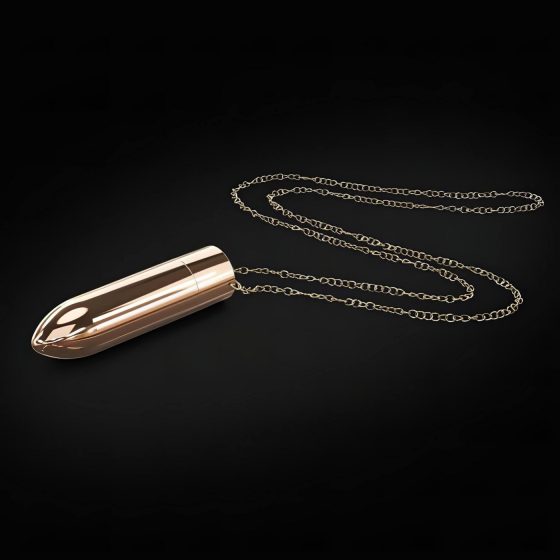 / Dorcel - dobíjecí, vodotěsný náhrdelníkový vibrátor (růžové zlato)