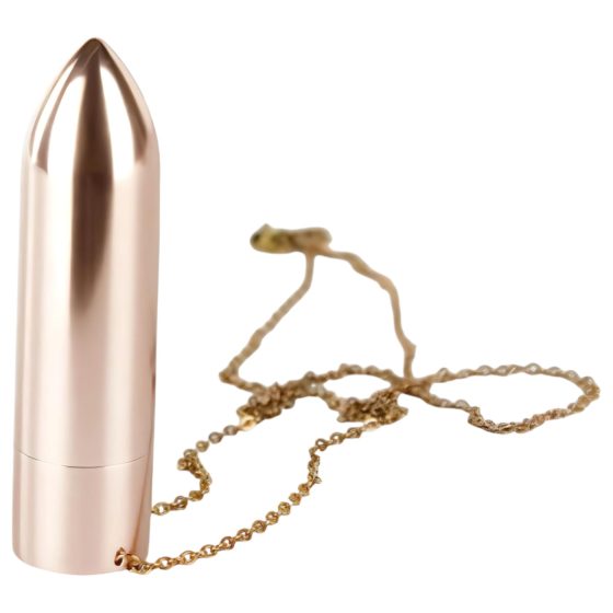 / Dorcel - dobíjecí, vodotěsný náhrdelníkový vibrátor (růžové zlato)