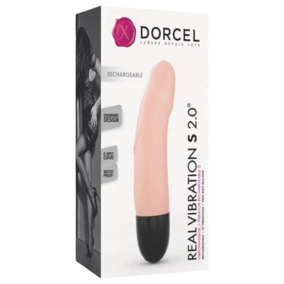 Dorcel Real Vibration S 2.0 - nabíjecí vibrátor (přírodní)