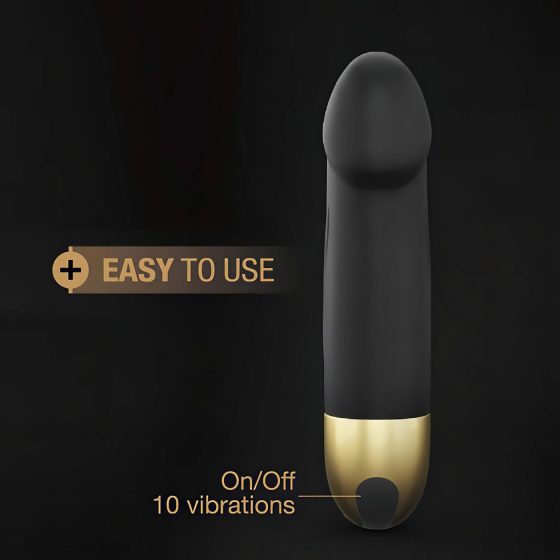 Dorcel Real Vibration S 2.0 - akumulátorový vibrátor (černozlatý)