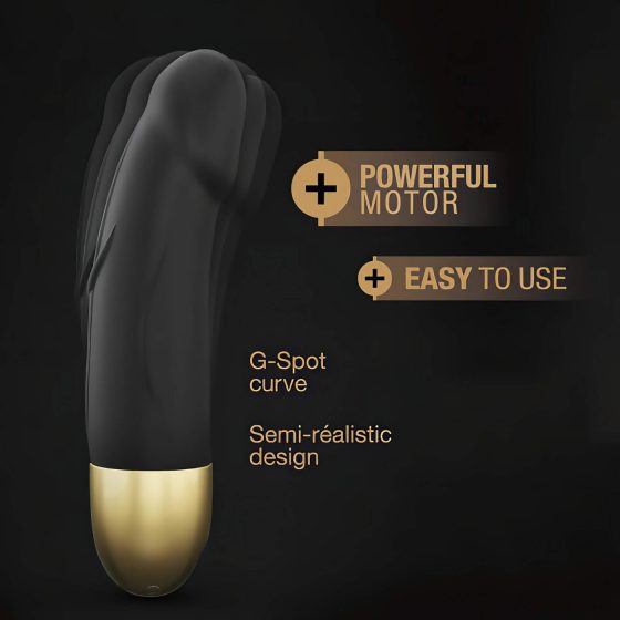 Dorcel Real Vibration S 2.0 - akumulátorový vibrátor (černozlatý)