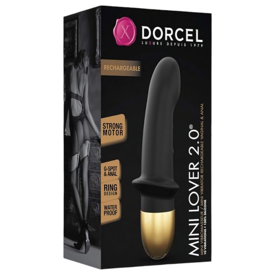 Dorcel Mini Lover 2.0 - nabíjecí G-bod vibrátor (černý-zlatý)