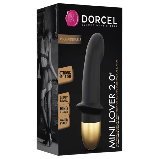 Dorcel Mini Lover 2.0 - nabíjecí, G-bod vibrátor (černý-zlatý)