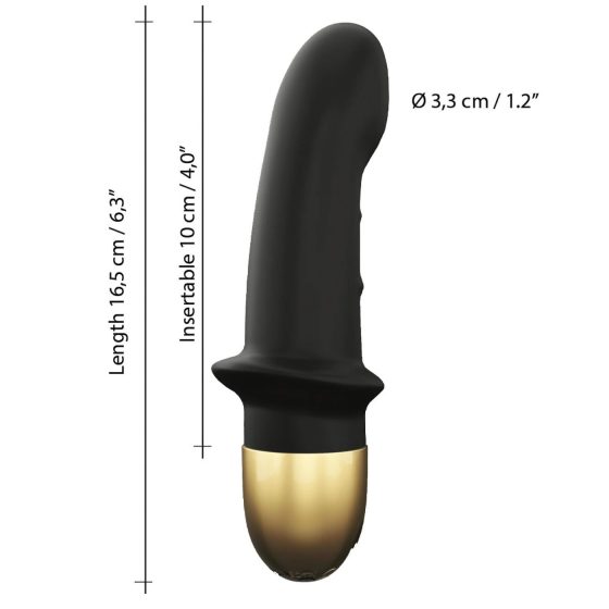 Dorcel Mini Lover 2.0 - nabíjecí G-bod vibrátor (černý-zlatý)