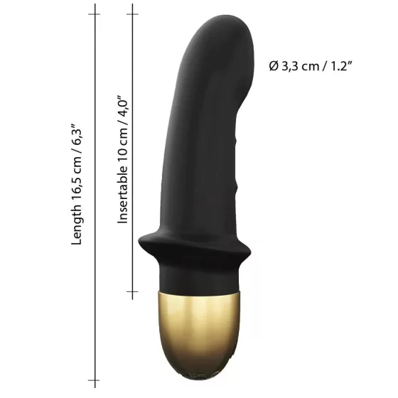 Dorcel Mini Lover 2.0 - nabíjecí, G-bod vibrátor (černý-zlatý)