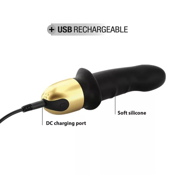 Dorcel Mini Lover 2.0 - nabíjecí, G-bod vibrátor (černý-zlatý)