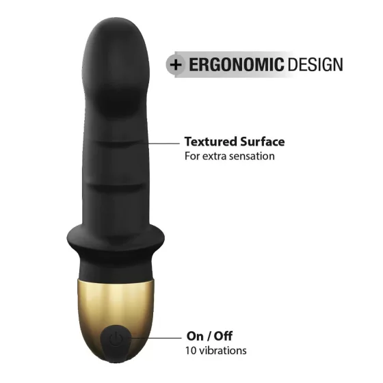 Dorcel Mini Lover 2.0 - nabíjecí, G-bod vibrátor (černý-zlatý)