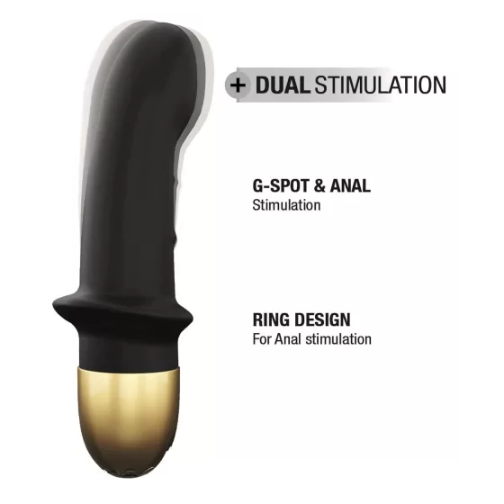 Dorcel Mini Lover 2.0 - nabíjecí, G-bod vibrátor (černý-zlatý)