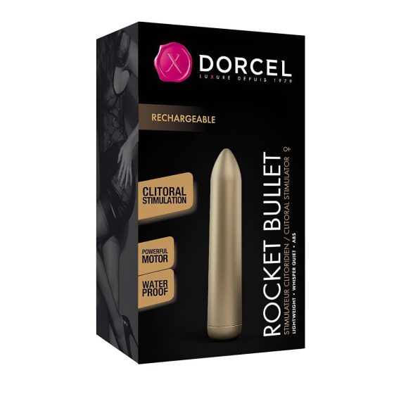 Dorcel Rocket Bullet - akumulátorový vibrační mini vibrátor (zlatý)