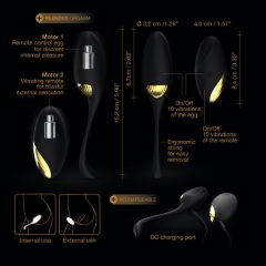   Dorcel Secret Orgasm - dobíjecí vibrační vajíčko řízené rádiem (černé)