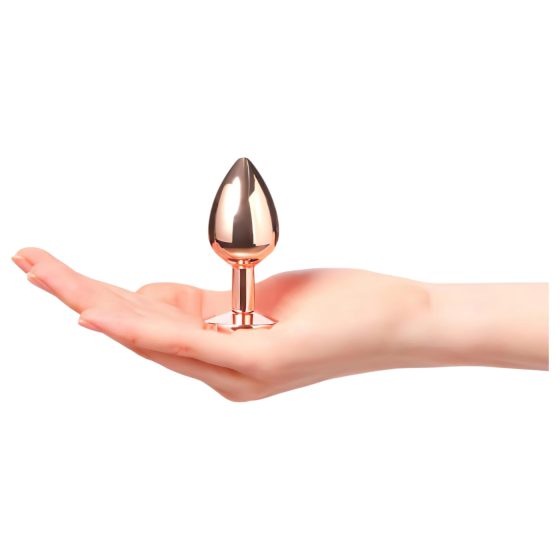 Dorcel Diamond Plug S - hliníkový anální kolík - malý (růžové zlato)