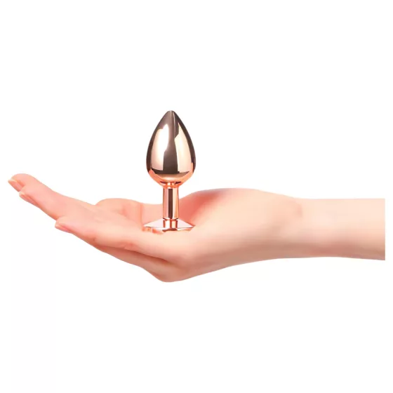 Dorcel Diamond Plug S - hliníkový anální kolík - malý (růžové zlato)
