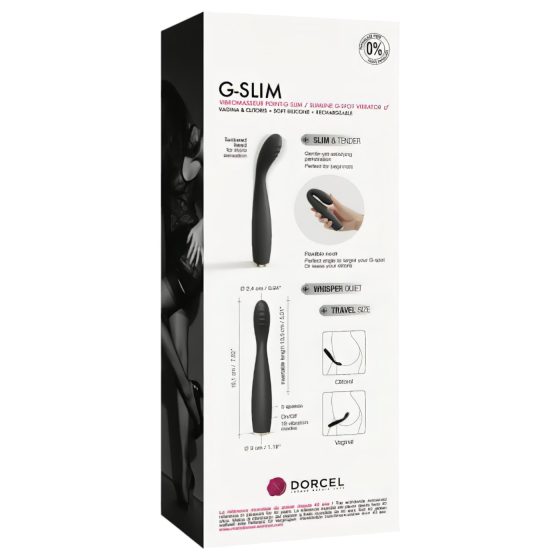 / Dorcel G-slim - akumulátorový G-bod vibrátor (černý)