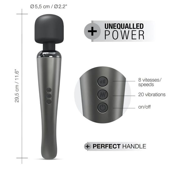 Dorcel Megawand - dobíjecí masážní vibrátor (stříbrný)
