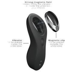   Dorcel Discreet Vibe + - akumulátorový, rádiově řízený klitorální vibrátor (černý)