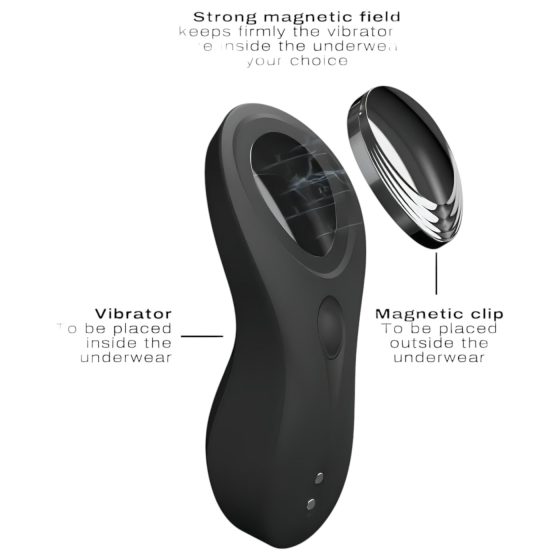 Dorcel Discreet Vibe + - akumulátorový, rádiově řízený klitorální vibrátor (černý)