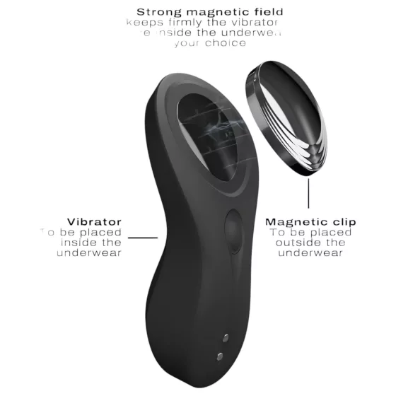 Dorcel Discreet Vibe + - bezdrátový nabíjecí stimulátor klitorisu (černý)