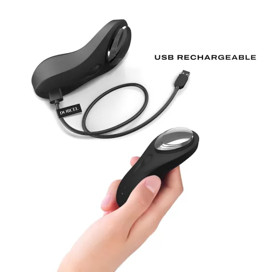 Dorcel Discreet Vibe + - bezdrátový nabíjecí stimulátor klitorisu (černý)