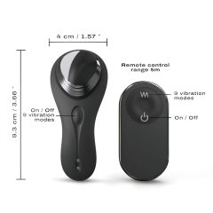   Dorcel Discreet Vibe + - akumulátorový, rádiově řízený klitorální vibrátor (černý)