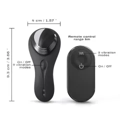   Dorcel Discreet Vibe + - bezdrátový nabíjecí stimulátor klitorisu (černý)