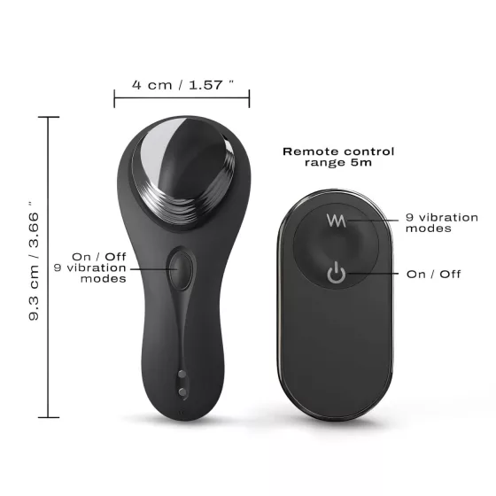 Dorcel Discreet Vibe + - bezdrátový nabíjecí stimulátor klitorisu (černý)