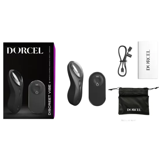 Dorcel Discreet Vibe + - bezdrátový nabíjecí stimulátor klitorisu (černý)
