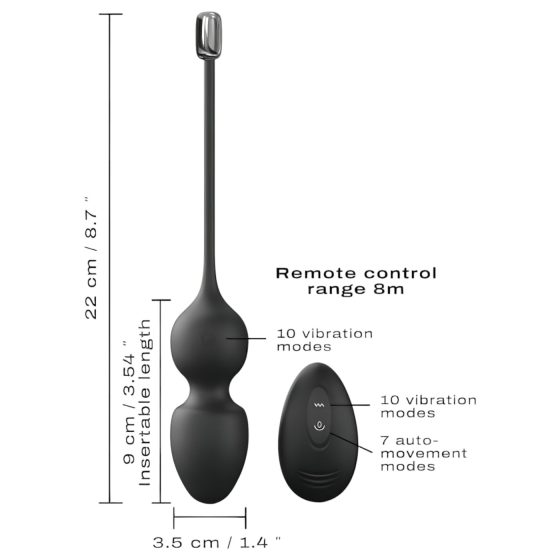 Dorcel Love Balls - magnetické venušiny kuličky duo (černé)